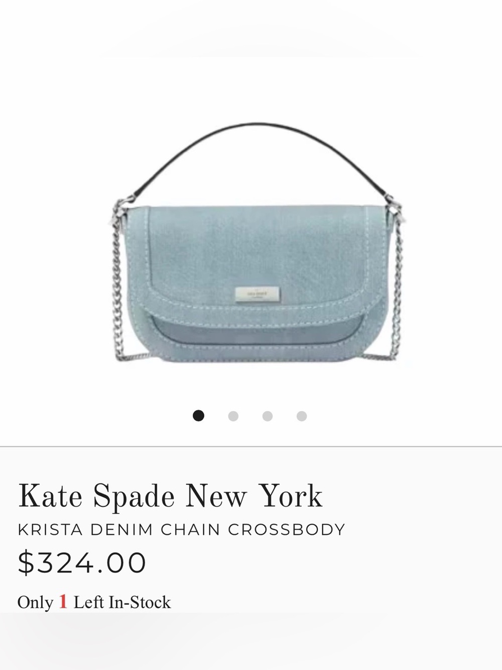 Kate Spade New York ♠️ Krista Denim Top-Handle Crossbody Bag NWOT 🌟 - Picture 8 of 8